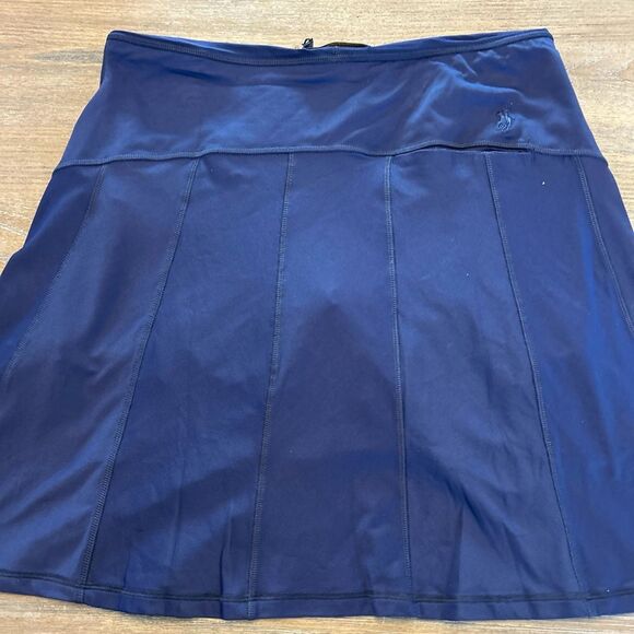 Polo Golf by Ralph Lauren A-Line Navy Blue Mini Sport Skirt, Size L, NWT